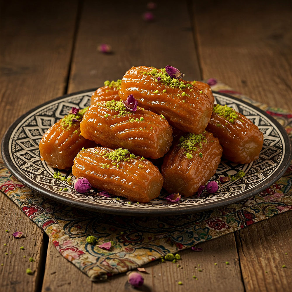 Balah al sham with cream